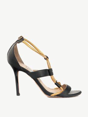 Jimmy Choo Venus Black Studded Leather Sandals